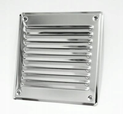 Grilë ajrosjeje Ventilation Grille WX 909 CHR, 165x230mm, çelik inox, argjendtë