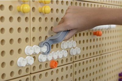 Set veglash lodër Masterkidz Tool Set With Drill, 8 elemente, për panel STEM, shumëngjyrësh