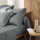 Çarçaf fitted Douceur d'intérieur, 90x190 cm, pambuk organik, gri