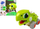 Lodër dinosaur me rrota Leantoys Dinosaur On Wheels, për kalamaj, jeshile