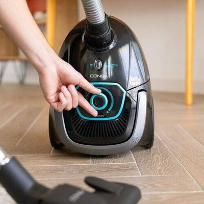 Fshesë me korent Cecotec Conga Powerbag 2500 Compact Plus, kompakte, me kabllo, e zezë