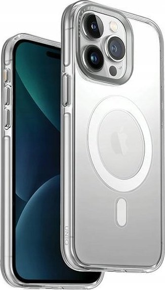 Kapak telefoni Uniq Calio Magclick Charging për iPhone 15 Pro 6.1", i sheshtë me MagSafe, transparent