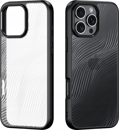 Kapak telefoni DUX DUCIS Aimo Series për iPhone 16 Pro Max, PC+TPU, i zi