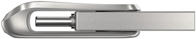 USB SanDisk Ultra Dual Drive Luxe, 256GB, argjendtë