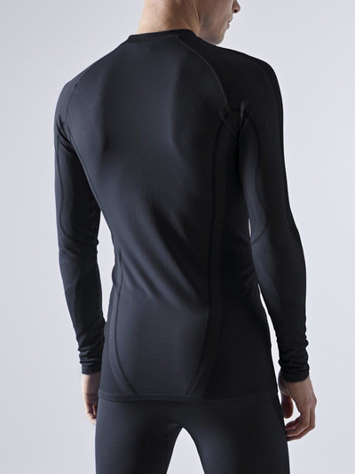 Термо сет Craft Core Dry Fuseknit Baselayer за мажи, со долги ракави, црн
