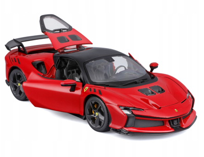 Maket makine Ferrari SF90 XX Stradale, shkalla 1:24, sportiv, i kuq