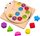 Lodër druri LeanToys Ladybug, lojë peshkimi magnetik, puzzle sorter edukativ, shumëngjyrëshe