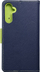 Këllëf libri Fancy për Samsung Galaxy A34, me xhepa kartash, mbyllje me magnet, blu navy edhe jeshile