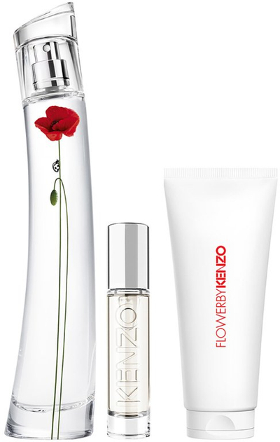 Set parfum për femra Kenzo FlowerbyKenzo La Recolte Parisienne, Eau de Parfum, 3 copë, kuti e kuqe