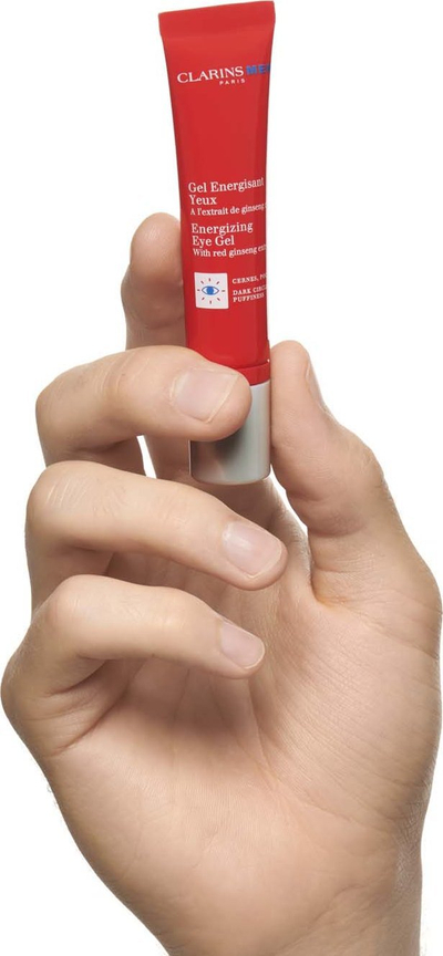 Xhel për sy Clarins ClarinsMen Energizing Eye Gel, i freskët, kundër rrathëve të zinj, i tejdukshëm