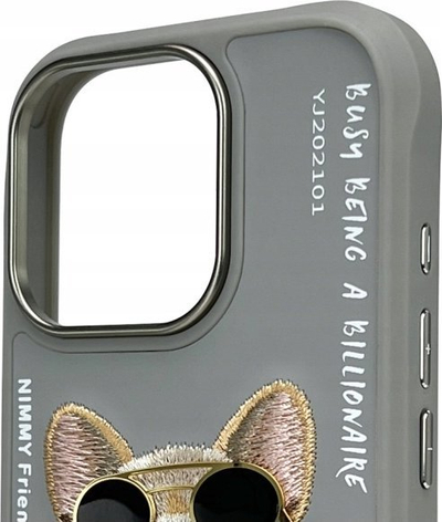 Mbulesë telefoni Nimmy Cool Dog për iPhone 16 Pro 6.3", gri