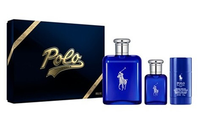 Set për meshkuj Ralph Lauren Polo Blue, EDT 120 ml + EDT 40 ml + deodorant stik 75 ml