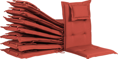 Set jastëkësh karrige MAUI, 8 copë, 40 x 54 cm, të kuq të errët