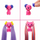 Kukull Barbie Color Reveal Glitter Hair Swaps, 25 surpriza, 10 copa flokësh, blu me shkëlqim