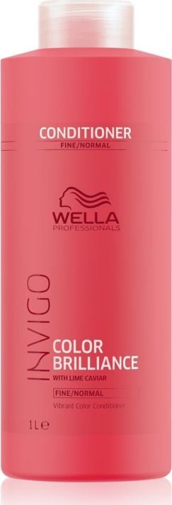 Balsam flokësh Wella Color Brilliance Fine, për flokë të lyera të hollë, 1L