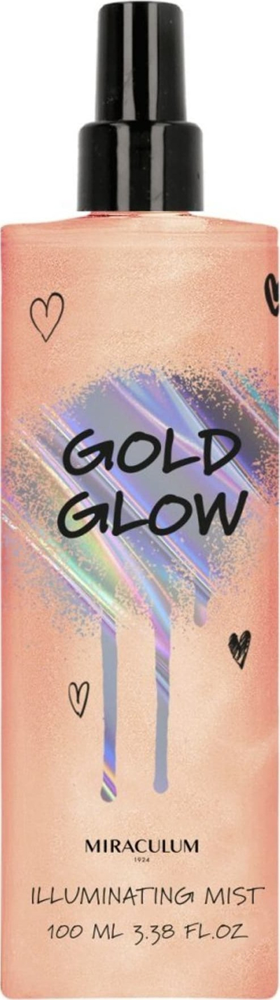 Spray ndriçues për fytyrë edhe trup Miraculum Girls Collection Gold Glow, me shkëlqim, 100 ml