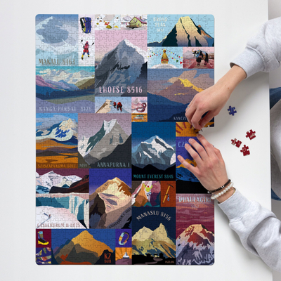 Puzzle Czuczu Puzzlove Планини 8000 m, 1000 делови, 48 x 68 cm, многуобоени