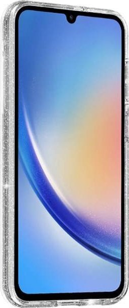 Kllëf telefoni Crong Glitter për Samsung Galaxy A34 5G, silikoni Anti Shock, transparent me shkëlqim