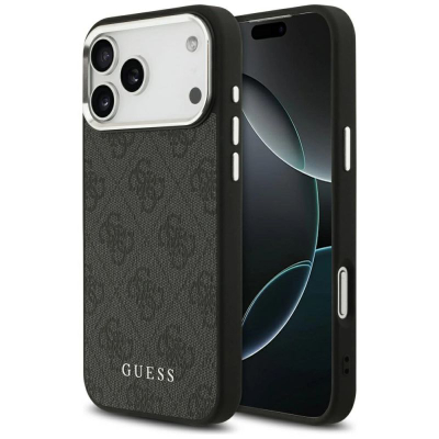 Kapak telefoni Guess 4G Classic Logo MagSafe, për iPhone 17 Pro Max, i zi