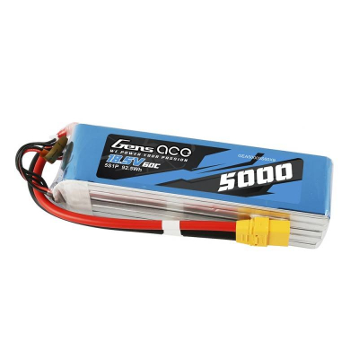 Bateri Li-Po Gens Ace G5S5000-60X9, 5S 18.5V, 5000mAh 60C, me prizë XT90