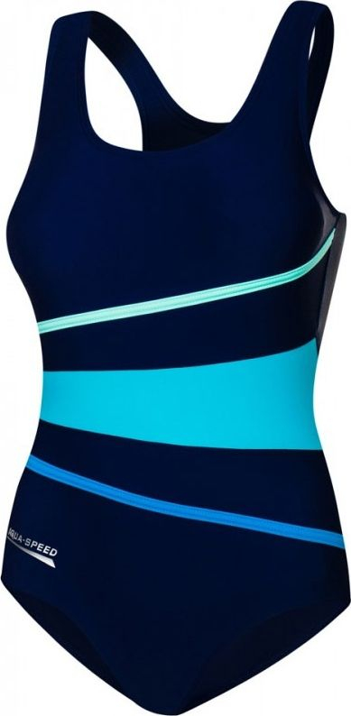 Kostum banje për gra Aqua Speed Stella W 352-410, njëpjesësh, rezistent ndaj klorit, blu navy