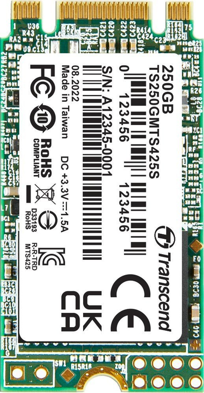 SSD Transcend MTS425S, 250GB, M.2 2242 SATA III