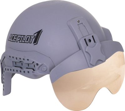 Set lodrash piloti YUE QIANG Ace Pilot A006, helmetë edhe jelek, aksesore piloti, gri