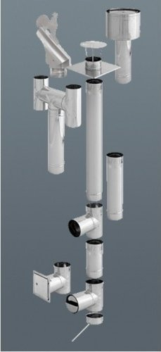 Tub inox i lëmuar Spiroflex 140 mm, 0.6 mm, 1 m, ngjyrë argjendi