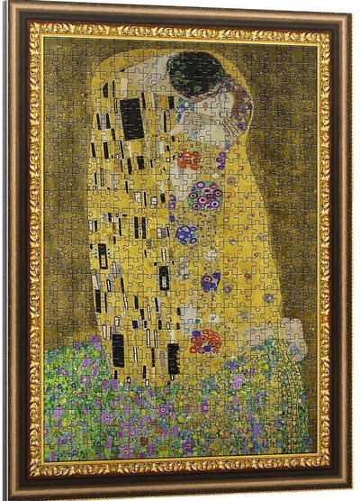 Puzzle Trefl Art Frame The Kiss, 500 copa, Gustav Klimt, shumëngjyrësh