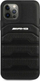 Mbulesë AMG AMHCP12LGSEBK për iPhone 12 Pro Max, hardcase lëkurë TPU, 6.7", e zezë