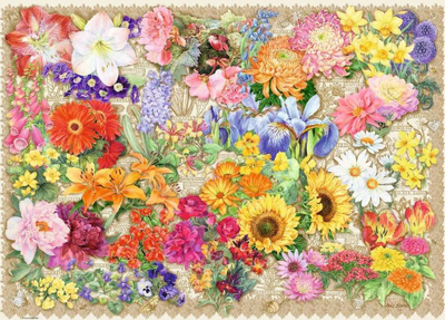 Puzzle Ravensburger Blooming Beautiful, 1000 copa, 2D, shumëngjyrësh
