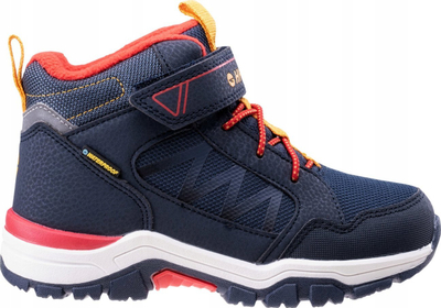 Këpucë trekking për kalamaj Hi-Tec Girvine Mid WP Jr, të papërshkueshme nga uji, me qafë të lartë, blu