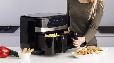 Fritezë pa vaj Taurus Digital Duo AF2600D, 2x4.5L, 2600W, e zezë
