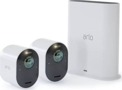 Kamerë sigurie pa tela Arlo Ultra 2, set 2 kamera, 4K HDR, e bardhë