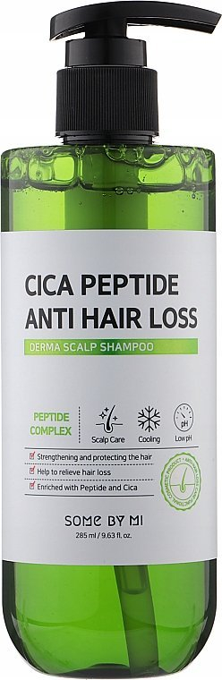Shampo flokësh Some By Mi Cica Peptide Derma Scalp, kundra rënies së flokëve, për forcim, 285 ml