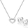 Hot Diamonds Amulets Heart Сет од Обетки и Ѓердан