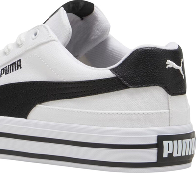 Patika uniseks Puma Court Classic Vulc FS, tekstil, taban i vulkanizum, bardh e zi