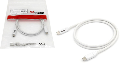 Kabllo USB Equip 128365, USB C në USB C, 0.5 m, USB 3.2 Gen 1, i bardhë