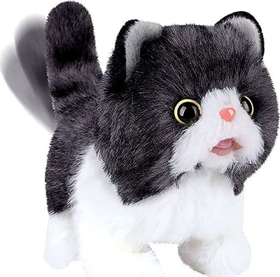 Lodër pelushi Jokomisiada Interactive Kitty Psotek ZA3850, 16 cm, për foshnje, gri