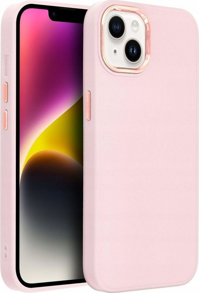 Kapotë mbrojtëse Frame për Samsung Galaxy A55 5G, TPU, rozë e lehtë pluhur