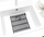 Mbështetëse lavamani Brabantia Silicone Sink Mat 302589, silikon, e gri e errët