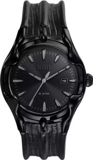 Orë dore Diesel DZ2193 Vert, rrip lëkure, 5 ATM, e zezë