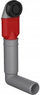 Kapak tejmbushjeje lavamani Blanco Hidden Overflow Color Line Slim, i zi mat