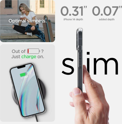 Set mbrojtës Spigen Crystal Pack për Apple iPhone 14 Plus, maskë transparente, xham i temperuar, transparent
