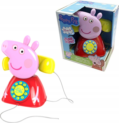 Telefon lodër Peppa Pig, me muzikë teme, shumëngjyrësh
