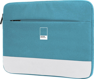 Mbajtëse laptopi Pantone Emerald Lake, 16", me xhep me zinxhir, blu