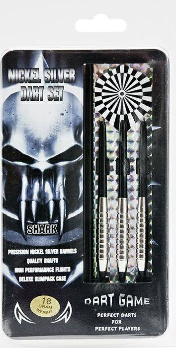 Set shigjetash dart Shark Nickel Silver, 3 copë, 18g, e zezë