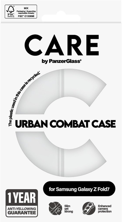 Maskë telefoni PanzerGlass Flagship Urban Combat për Samsung Galaxy Z Fold7, transparente
