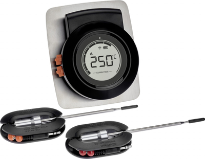 Termometër për mish TFA Dostmann Hyper BBQ 14.1513, wireless me app, sondë inoksi, i zi