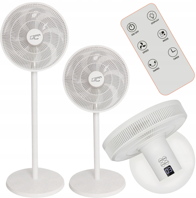 Ventilator me këmbë LTC WT112, 30.5 cm, 45W, i bardhë